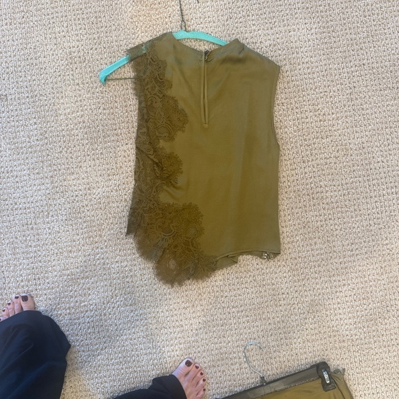 A.L.C. Gracie satin and lace top and skirt set - Picture 6 of 8